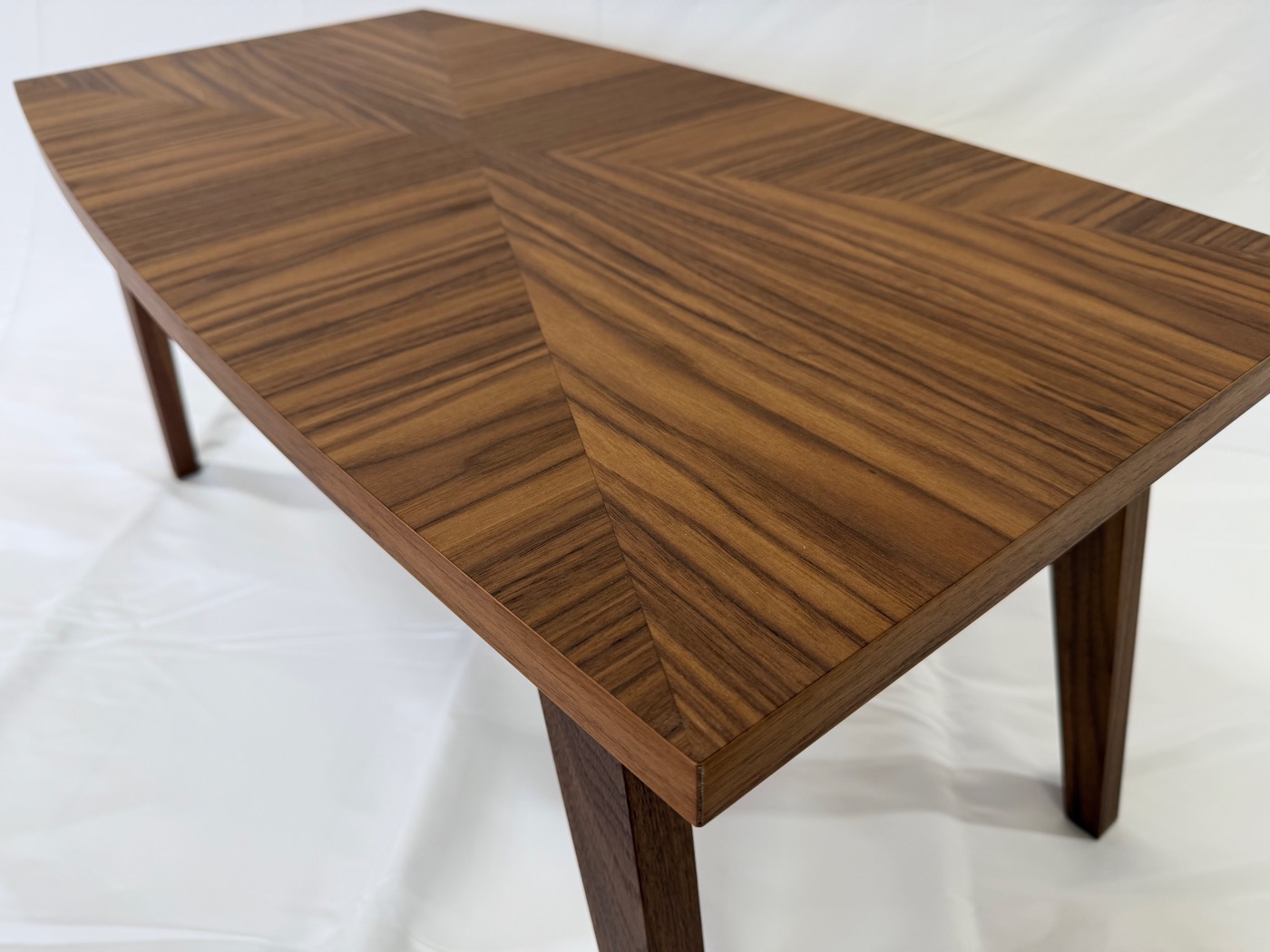 Zebrawood coffee table, alternate angle