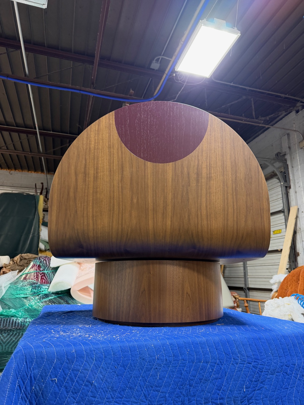 Bentwood mushroom-shaped side table