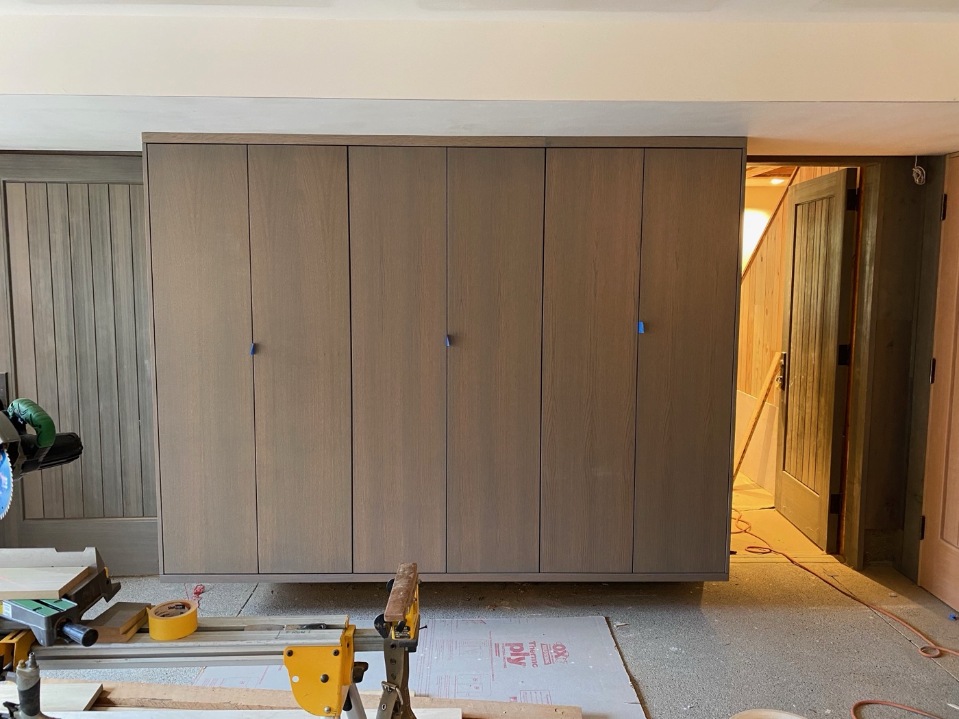 Cabinet installation in progress